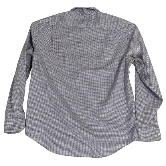 Pronto Uomo Men Shirt XL Purple White Button Up Long Sleeve No Iron Cotton FLAW - Picture 2 of 6